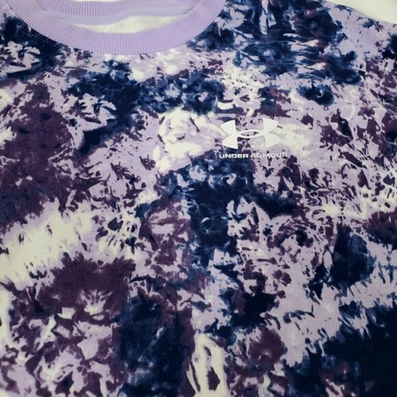Under Armour Rival Fleece Tie Dye Crewneck Sweatshirt - Picture 3 of 11
